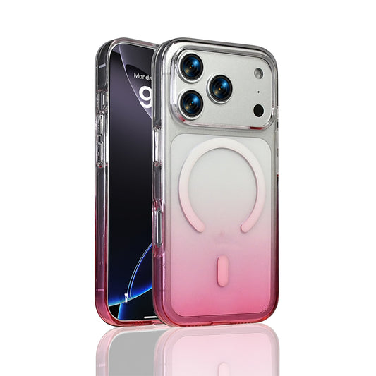 Apple iPhone 17 Pro Kılıf M-Safe Şarj Özellikli Zore Septik Silikon Kapak Pembe