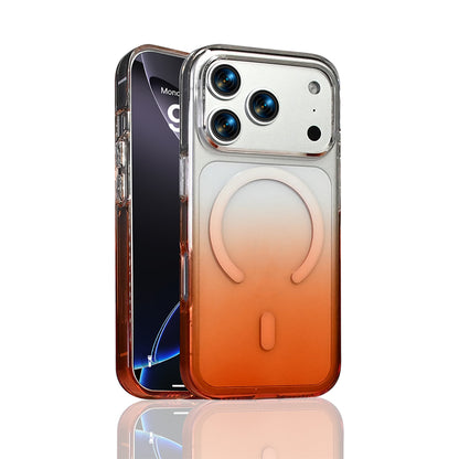 Apple iPhone 17 Pro Kılıf M-Safe Şarj Özellikli Zore Septik Silikon Kapak Turuncu