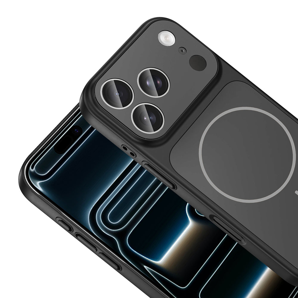 Apple iPhone 17 Pro Kılıf Zore M-Safe Şarj Özellikli Kamera Korumalı Formen Kapak Gri