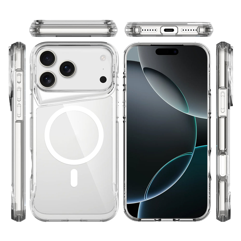 Apple iPhone 17 Pro Kılıf Zore M-safe Şarj Özellikli T-Max M-safe Kapak Şeffaf