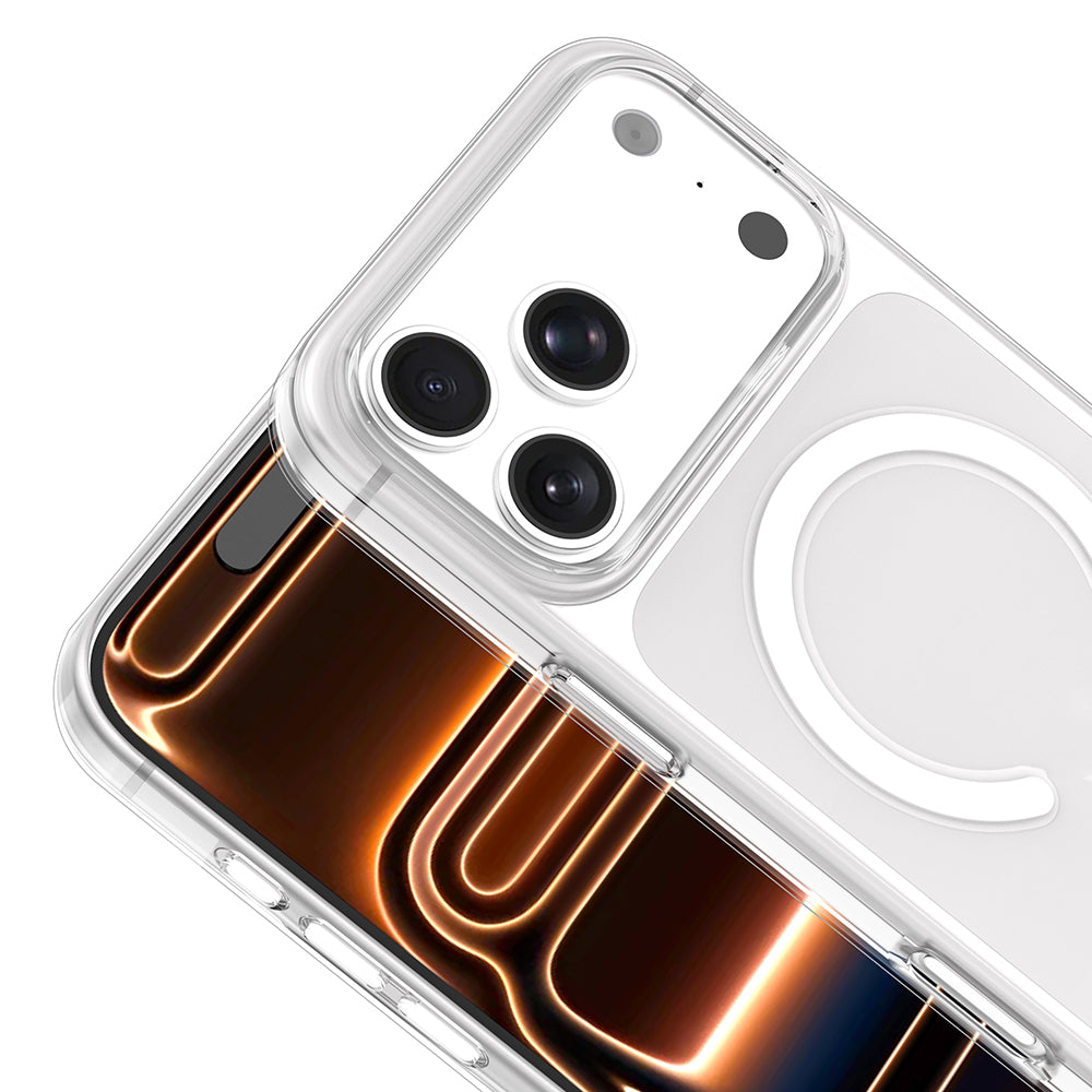 Apple iPhone 17 Pro Max Kılıf IC Çipli Zore Wireless Şarj Özellikli Şeffaf Orjin Kapak Şeffaf