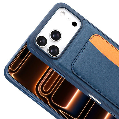 Apple iPhone 17 Pro Max Kılıf Kartlıklı Zore X-Kart Silikon Kapak Kahverengi