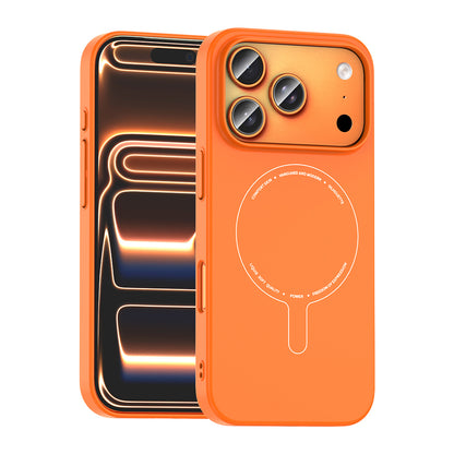 Apple iPhone 17 Pro Max Kılıf M-Safe Şarj Özellikli Kamera Korumalı Zore Elio Sert PC Kapak