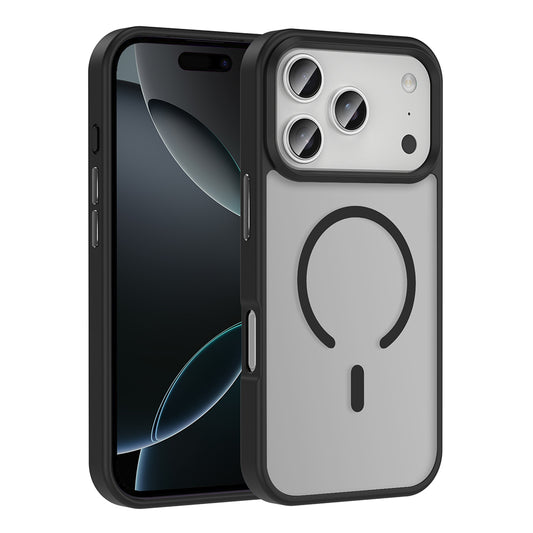 Apple iPhone 17 Pro Max Kılıf M-safe Şarj Özellikli Mat Arka Yüzey Zore Sio Kapak Siyah