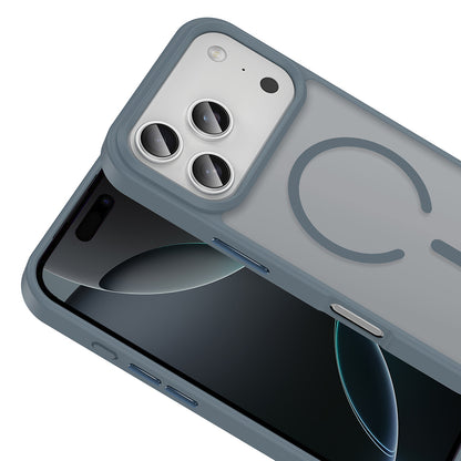 Apple iPhone 17 Pro Max Kılıf M-safe Şarj Özellikli Mat Arka Yüzey Zore Sio Kapak Lacivert