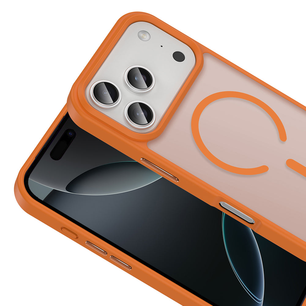 Apple iPhone 17 Pro Max Kılıf M-safe Şarj Özellikli Mat Arka Yüzey Zore Sio Kapak Gri