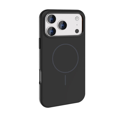 Apple iPhone 17 Pro Max Kılıf M-Safe Şarj Özellikli Metal Kamera Çerçeveli Zore Edi Silikon Kapak Açık Mavi