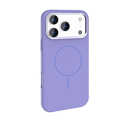 Apple iPhone 17 Pro Max Kılıf M-Safe Şarj Özellikli Metal Kamera Çerçeveli Zore Edi Silikon Kapak Turuncu