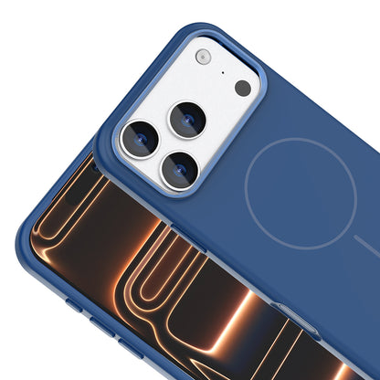 Apple iPhone 17 Pro Max Kılıf M-Safe Şarj Özellikli Metal Kamera Çerçeveli Zore Edi Silikon Kapak Siyah