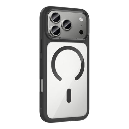 Apple iPhone 17 Pro Max Kılıf M-Safe Şarj Özellikli Metal Kamera Çerçeveli Zore Tiko Kapak Siyah