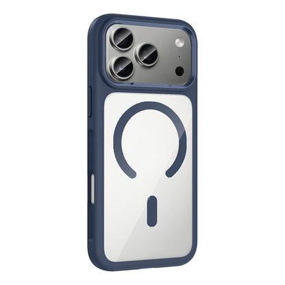 Apple iPhone 17 Pro Max Kılıf M-Safe Şarj Özellikli Metal Kamera Çerçeveli Zore Tiko Kapak Gri