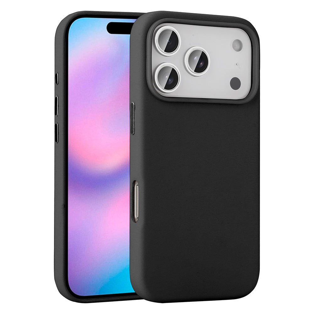 Apple iPhone 17 Pro Max Kılıf M-safe Şarj Özellikli PU Deri Görünümlü Zore Kupra Kapak Turuncu