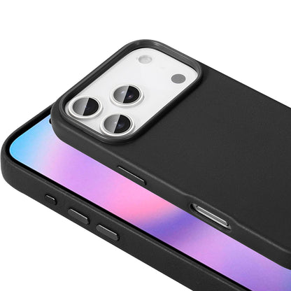 Apple iPhone 17 Pro Max Kılıf M-safe Şarj Özellikli PU Deri Görünümlü Zore Kupra Kapak Siyah