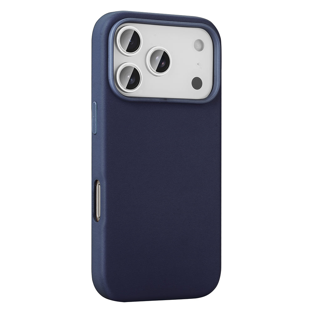 Apple iPhone 17 Pro Max Kılıf M-safe Şarj Özellikli PU Deri Görünümlü Zore Kupra Kapak Mor