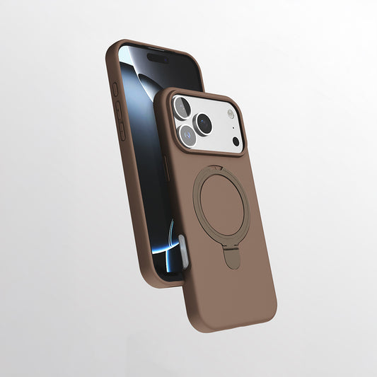 Apple iPhone 17 Pro Max Kılıf M-safe Şarj Özellikli Standlı Zore Samara Kapak Pembe