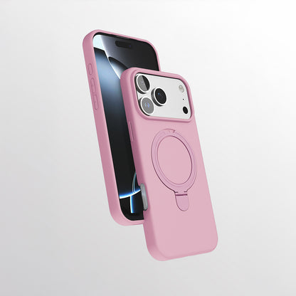 Apple iPhone 17 Pro Max Kılıf M-safe Şarj Özellikli Standlı Zore Samara Kapak Pembe