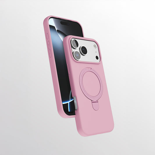 Apple iPhone 17 Pro Max Kılıf M-safe Şarj Özellikli Standlı Zore Samara Kapak Pembe