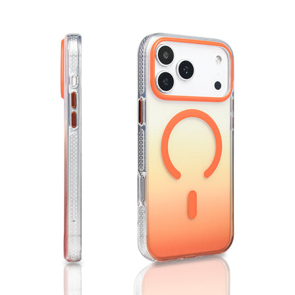 Apple iPhone 17 Pro Max Kılıf M-safe Şarj Özellikli Transparan Renk Geçişli Zore Toros Kapak Siyah