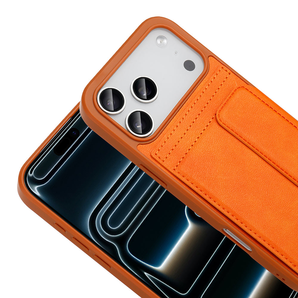 Apple iPhone 17 Pro Max Kılıf PU Deri Kartlıklı Zore Sevilla Kapak Siyah