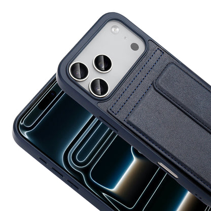 Apple iPhone 17 Pro Max Kılıf PU Deri Kartlıklı Zore Sevilla Kapak Lacivert