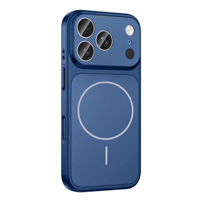 Apple iPhone 17 Pro Max Kılıf Zore M-Safe Şarj Özellikli Kamera Korumalı Formen Kapak Mavi