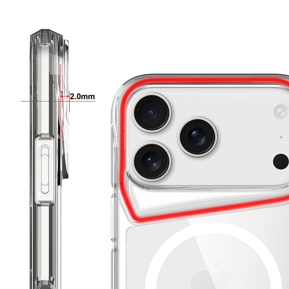 Apple iPhone 17 Pro Max Kılıf Zore M-safe Şarj Özellikli T-Max M-safe Kapak Şeffaf