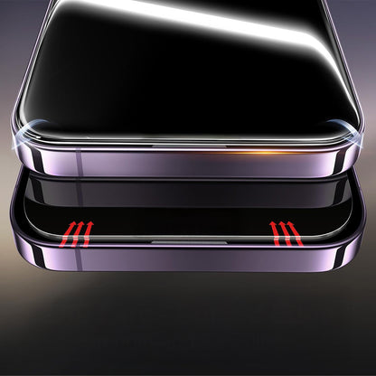 Apple iPhone 17 Pro Max Zore 2.5D Oliv Privacy Temperli Cam Ekran Koruyucu + Kolay Uygulama Aparatı Siyah