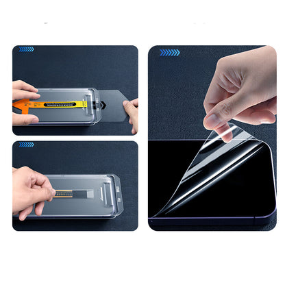 Apple iPhone 17 Pro Max Zore 2.5D Oliv Privacy Temperli Cam Ekran Koruyucu + Kolay Uygulama Aparatı Siyah