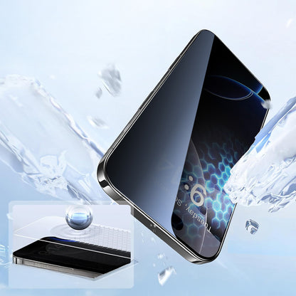 Apple iPhone 17 Pro Max Zore 2.5D Oliv Privacy Temperli Cam Ekran Koruyucu + Kolay Uygulama Aparatı Siyah