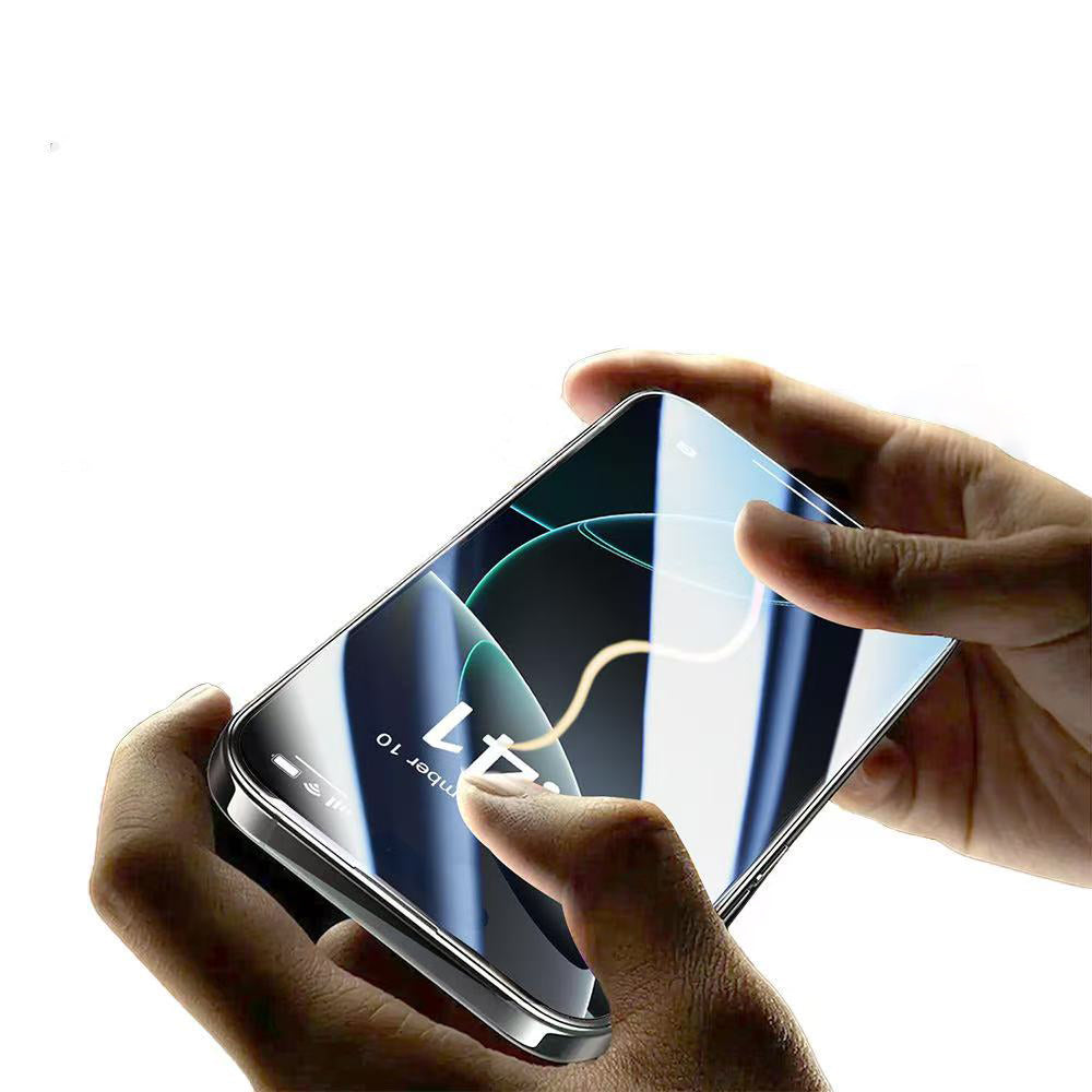 Apple iPhone 17 Pro Max Zore 3D Oliv HD Temperli Cam Ekran Koruyucu + Kolay Uygulama Aparatı Şeffaf