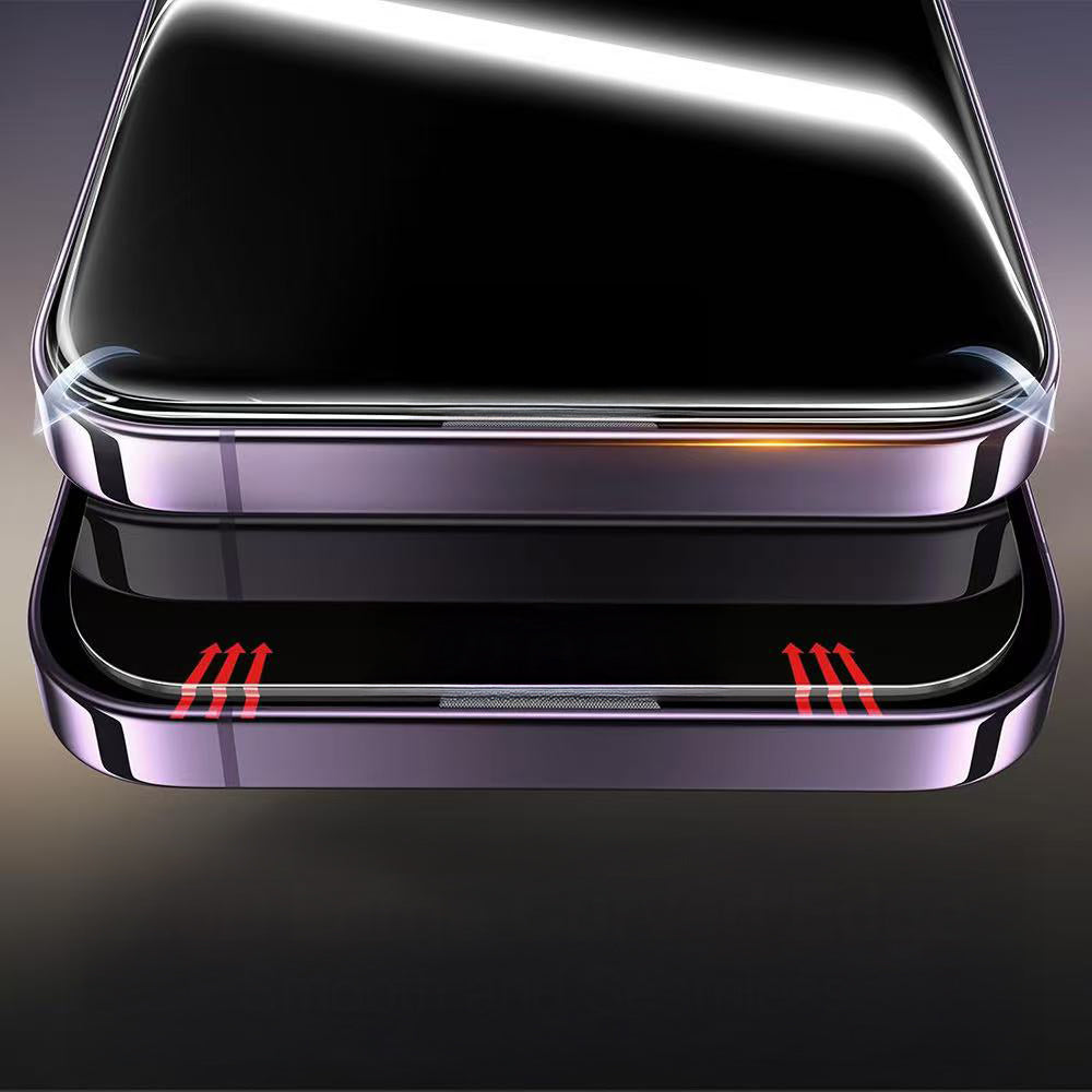 Apple iPhone 17 Pro Max Zore 3D Oliv HD Temperli Cam Ekran Koruyucu + Kolay Uygulama Aparatı Şeffaf