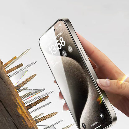 Apple iPhone 17 Pro Max Zore 3D Oliv HD Temperli Cam Ekran Koruyucu + Kolay Uygulama Aparatı Şeffaf