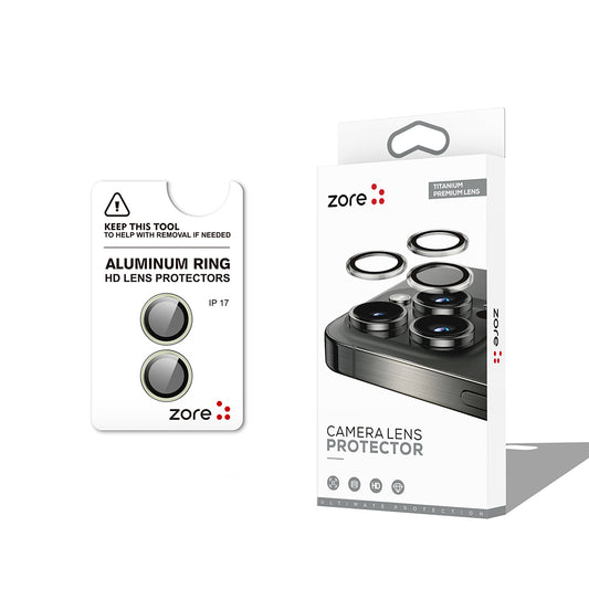 Apple iPhone 17 Zore CL-12 Premium Safir Parmak İzi Bırakmayan Anti-Reflective Kamera Lens Koruyucu Gri