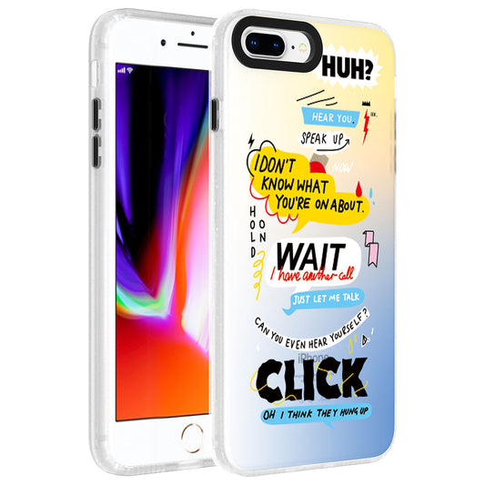 Apple iPhone 7 Plus Kılıf Desenli Zore Dragon Sert Kapak Kelimeler