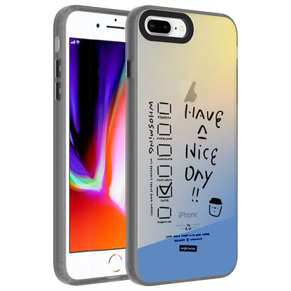 Apple iPhone 8 Plus Kılıf Desenli Zore Dragon Sert Kapak Have