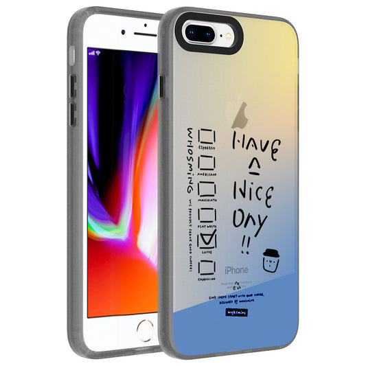 Apple iPhone 8 Plus Kılıf Desenli Zore Dragon Sert Kapak Have