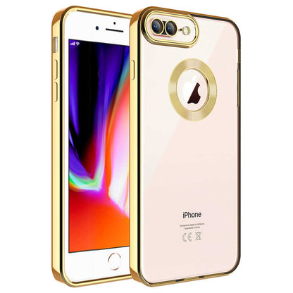 Apple iPhone 8 Plus Kılıf Kamera Korumalı Logo Gösteren Zore Omega Kapak