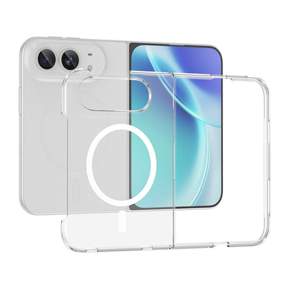 Apple iPhone Duo Kamera Korumalı M-Safe Şarj Özellikli Şeffaf Zore London Sert PC Kapak