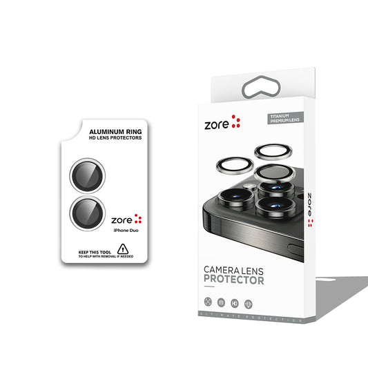 Apple iPhone Duo Zore CL-12 Premium Safir Parmak İzi Bırakmayan Anti-Reflective Kamera Lens Koruyucu