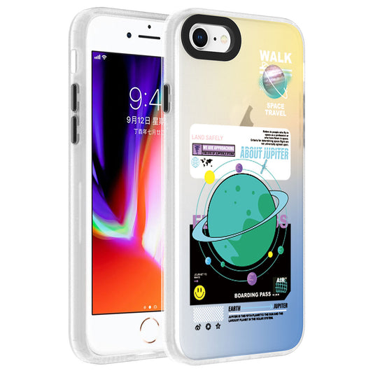 Apple iPhone SE 2020 Kılıf Desenli Zore Dragon Sert Kapak Gezegen