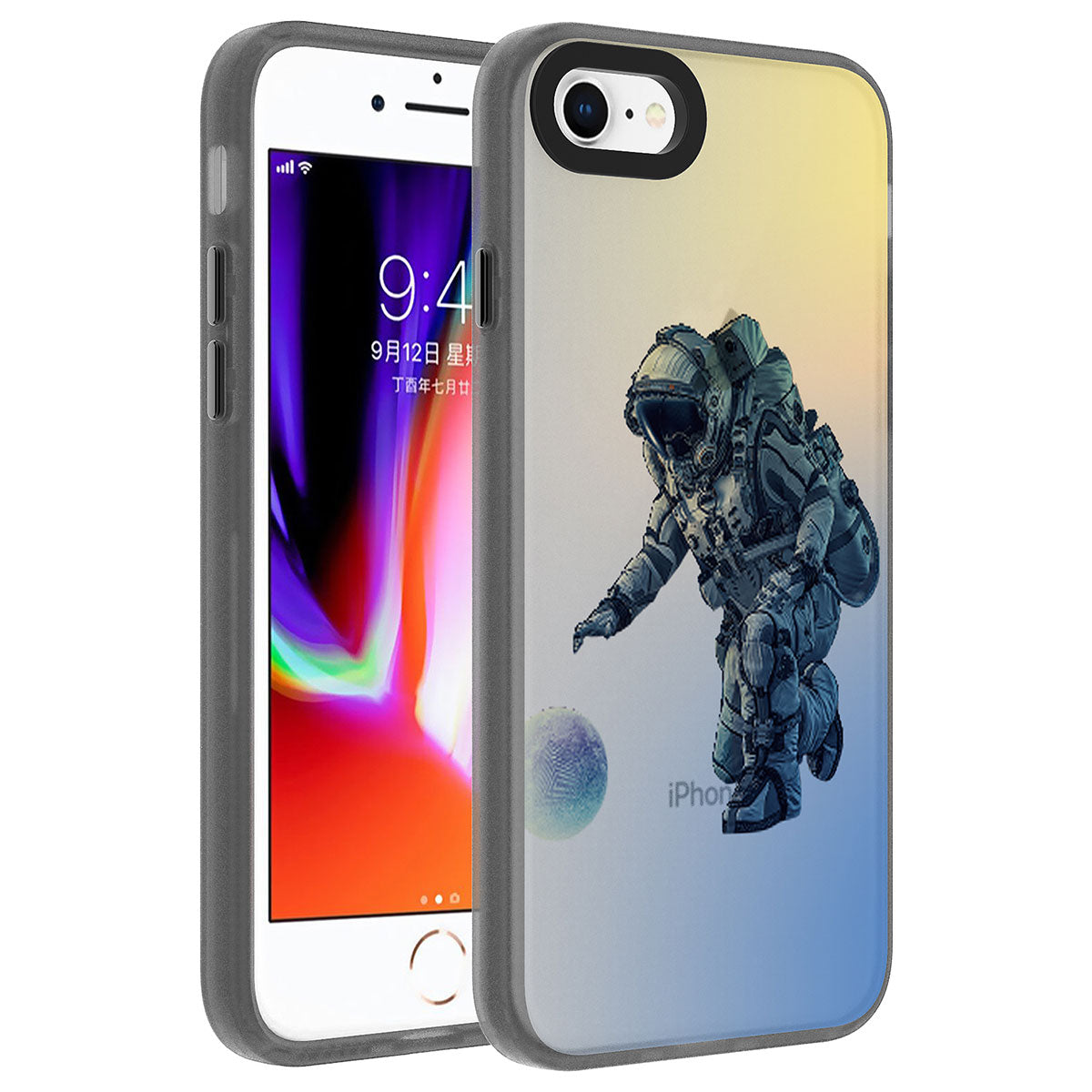 Apple iPhone SE 2022 Kılıf Desenli Zore Dragon Sert Kapak Kelimeler