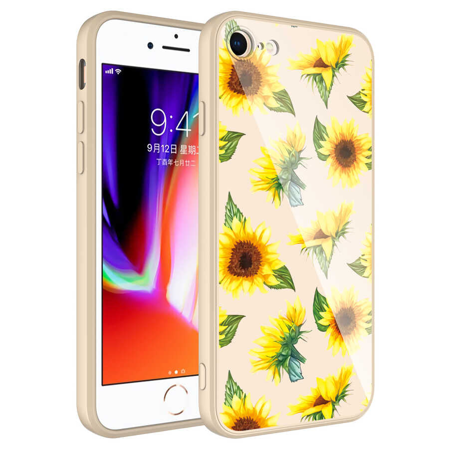 Apple iPhone SE 2022 Kılıf Kamera Korumalı Desenli Sert Silikon Zore Epoksi Kapak