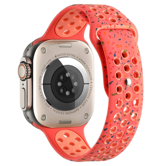 Apple Watch 38mm Kordon Yeni Seri 2023 KRD-02 Silikon Strap Kayış Haki