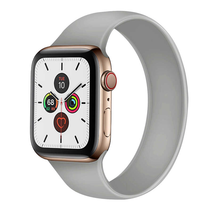 Apple Watch 38mm KRD-31 Solo Loop Medium Kordon Gri
