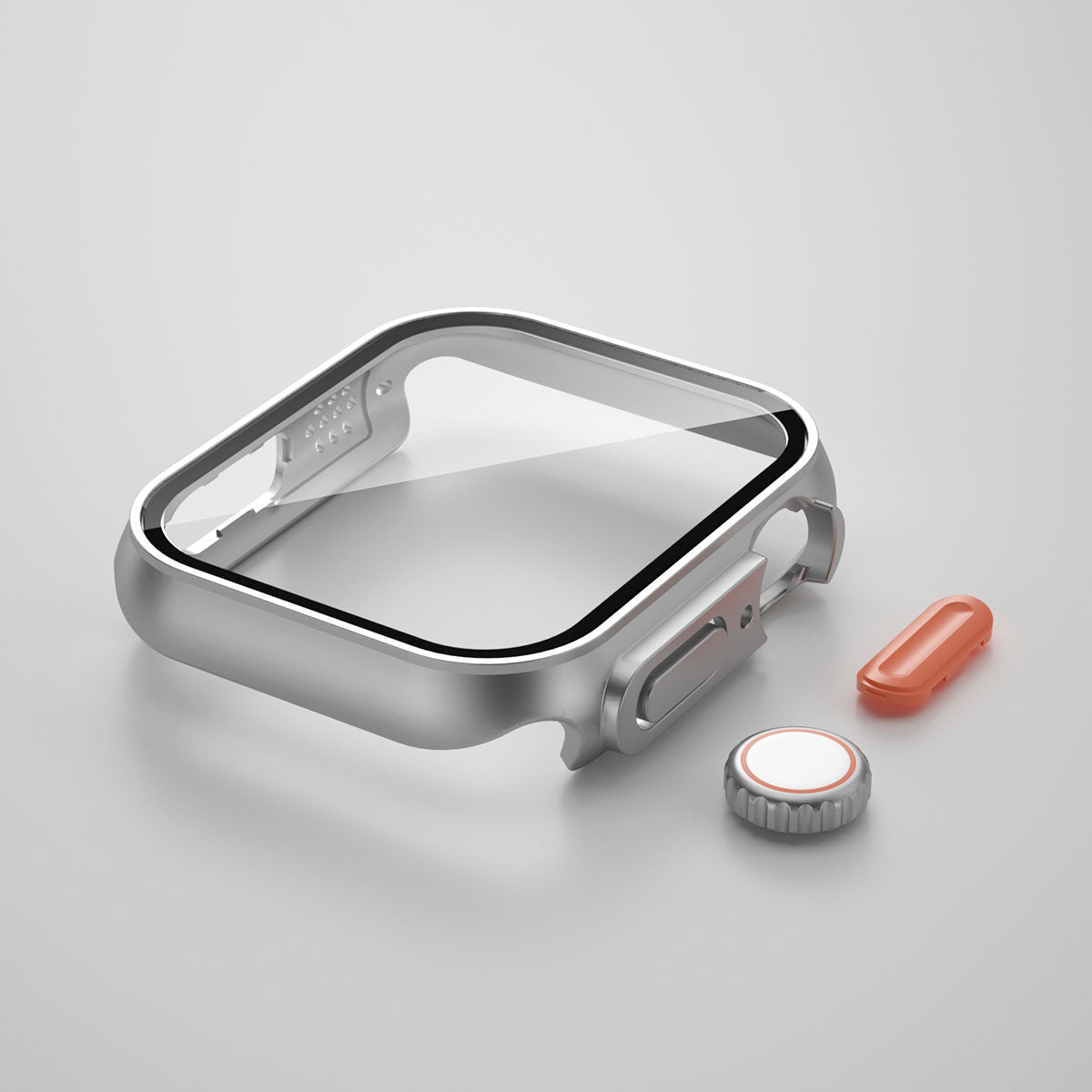 Apple Watch 38mm - Watch Ultra 49mm Kasa Dönüştürücü ve Ekran Koruyucu Zore Watch Gard 26 Gri