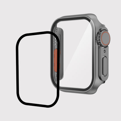 Apple Watch 38mm - Watch Ultra 49mm Kasa Dönüştürücü ve Ekran Koruyucu Zore Watch Gard 26 Gri
