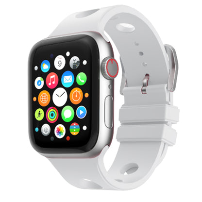 Apple Watch 40mm Delikli Tasarım Zore KRD-147 Silikon Kordon Beyaz