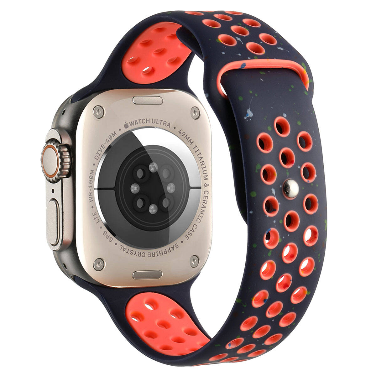 Apple Watch 40mm Kordon Yeni Seri 2023 KRD-02 Silikon Strap Kayış Krem