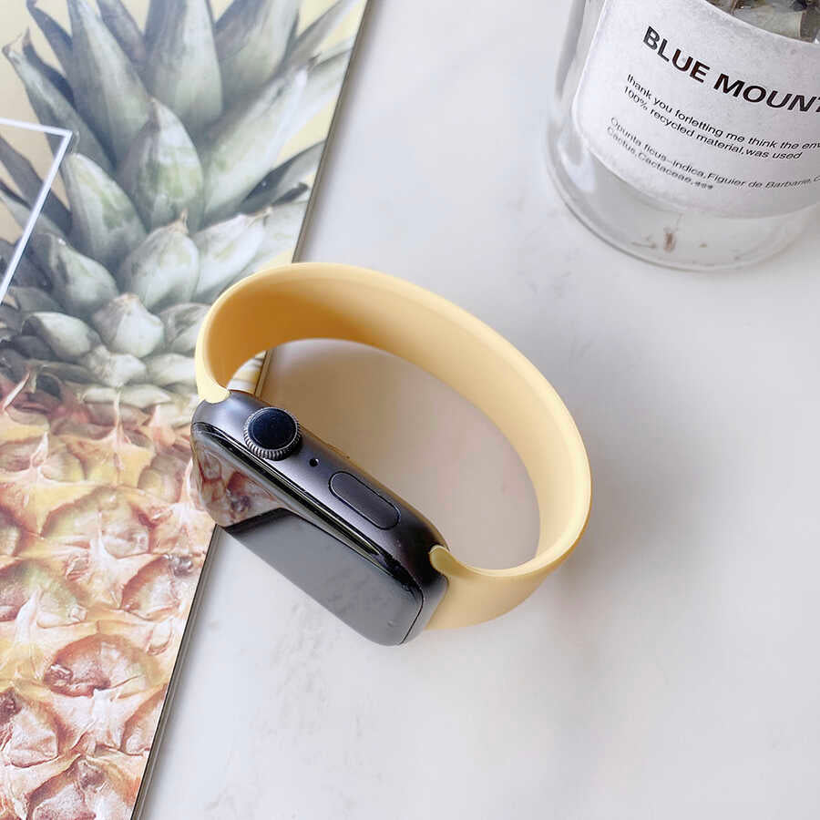 Apple Watch 40mm KRD-31 Solo Loop Medium Kordon Sarı