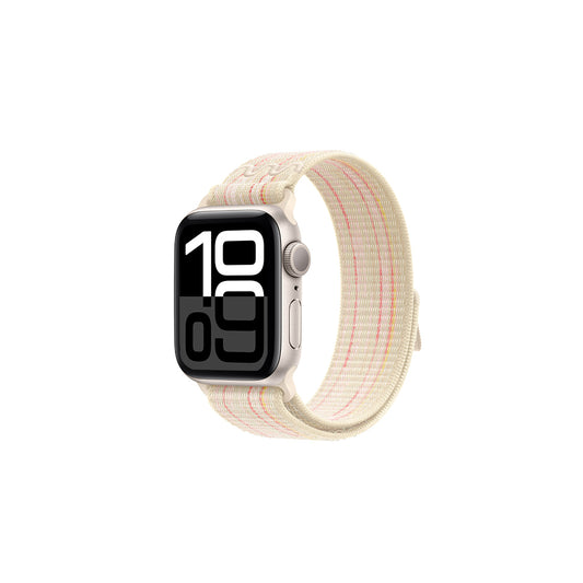 Apple Watch 40mm KRD-91 Hasır Kordon Strap Kayış Starlight-Pembe